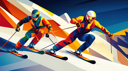 Fototapeta premium snowboarder jumping in the air