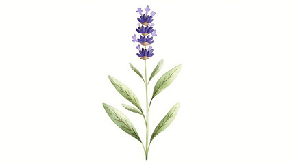 Obraz premium A purple flower with green leaves