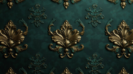 Emerald jacquard pattern stylish seamless fashionable