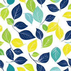 Obraz premium Colorful Leaf Pattern Background Design