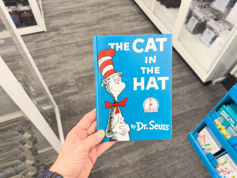 The Cat in the Hat classic book for kids by Dr. Seuss.