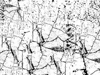 Obraz premium Concrete wall texture with cracked surface. Old concrete wall with cracked flaking paint, closeup of cracks and fissures of peeling paint on a transparent background