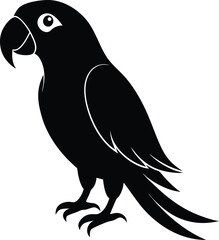 Parrot Silhouette Vector Design – Exotic Bird Icon