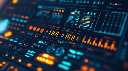Obraz premium Futuristic Interface Control Panel