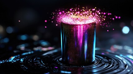 Dynamic energy burst abstract environment digital art futuristic design vibrant light effects