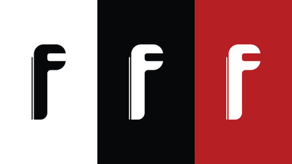 The image displays the letter "f" with a rounded, slightly extended top stroke, presented in three color variations side-by-side.