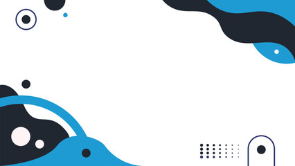 Abstract composition featuring geometric shapes in blue and black with white negative space, evoking modern artistic creativity and sleek design. Suitable for presentations, backgrounds, or graphic de