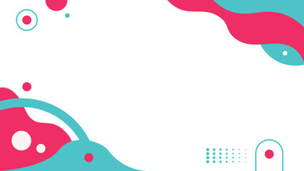 Bright and dynamic abstract background featuring wavy shapes and colorful circular graphic elements on white space, ideal for creative projects or modern design applications.