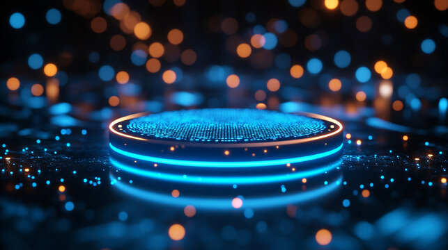 Artificial Neon Radiating Bea Cyan