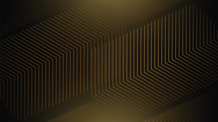 Black and Gold background abstract geometric shapes luxury design wallpaper.Realistic layer elegant futuristic glossy light.Cover layout template.