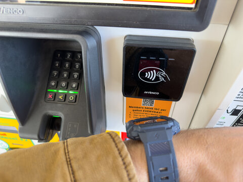 Tap to Pay using ApplePay at fuel pump.