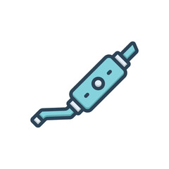 Color illustration icon for exhaust