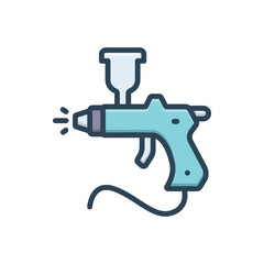 Color illustration icon for painting work