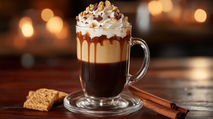 Coffee in a glass mug