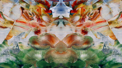 Fototapeta premium Abstract art background . Hand painting artwork on canvas .