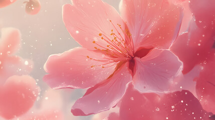 Fototapeta premium closeup, nature, plant, flora, leaf, grass, flowers, isolated, spring, stem, bud, bloom, fresh，design, bright, illustration，pattern, film, abstract, vector，pattern, texture, flower, pink, garden, blos