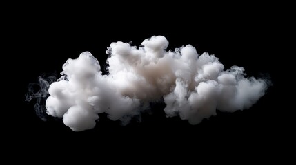 Abstract cloud formation on black background.