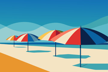 beach umbrella and chairs © Gita