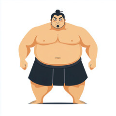 Fototapeta premium Sumo Wrestler Illustration Icon