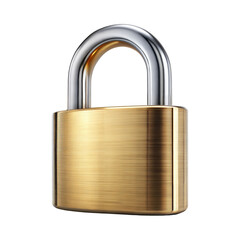 Padlock isolated on transparent background.