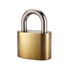 Padlock isolated on transparent background.