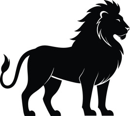 Lion Silhouette Vector Design – Majestic Big Cat Icon