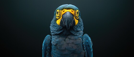 Close-up of a blue parrot