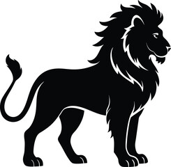 Lion Silhouette Vector Design – Majestic Big Cat Icon