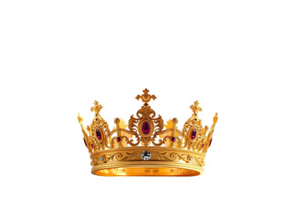 golden crown isolated on white background