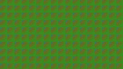 Fototapeta premium Seamless geometric pattern of repeating green and brown shapes on a textured background.