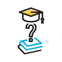 Vector multi color icon for Knowledge base