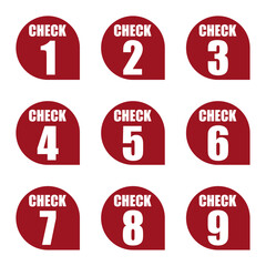 イラスト素材：数字アイコン１～９セット