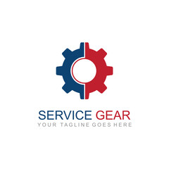 modern gear service logo, icon, symbol, vector illustration