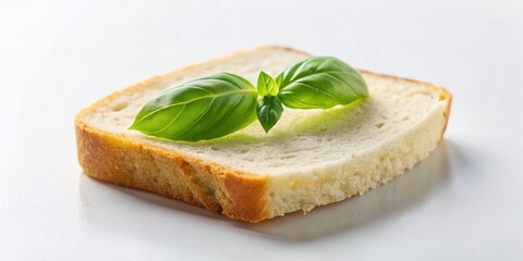 Minimalist Still Life: White Bread & Fresh Basil