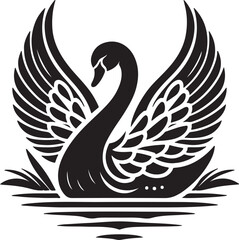 Fototapeta premium black swan vector