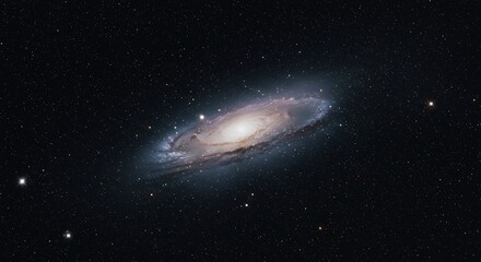 Naklejka premium Stunning Spiral Galaxy in Deep Space. AI Generated
