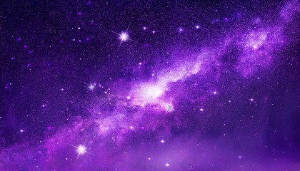 Fototapeta premium A dazzling night sky filled with swirling purple and starry patterns, evoking a sense of wonder and cosmic beauty.