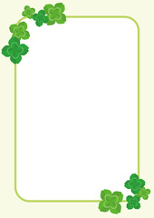 四葉のクローバーフレーム縦