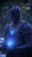 Knight Holds Magic in Snow