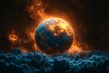 Naklejka premium super-earth exoplanet