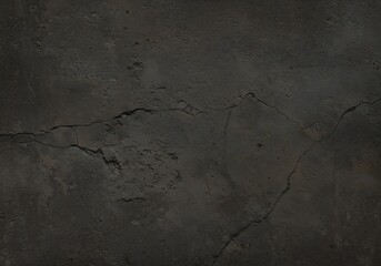 Dark textured wall subtly cracked showing deep shadows. AI Generated