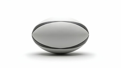 Minimalist Professional Rugby Ball on Pure White