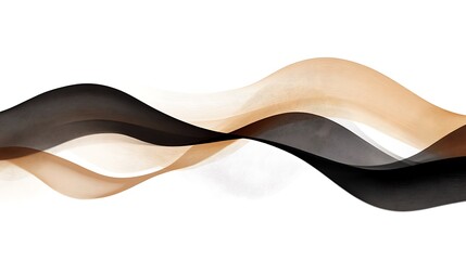 Abstract Waves with Black  Gold.