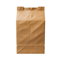Blank paper cardboard box food bag for advertisement isolated on transparent background. Generative ai
