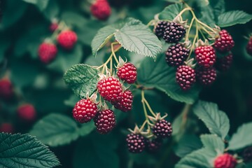 berries of a raspberry
