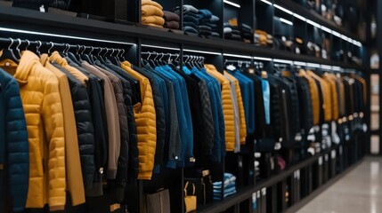 A futuristic clothing rental and repair hub where sustainability meets cutting-edge fashion innovation.