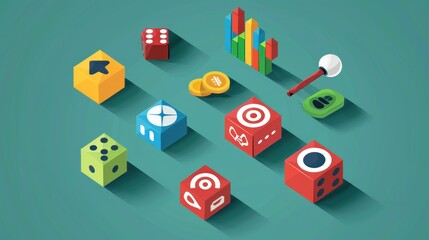 Infographic explaining business strategy in simple icons.
