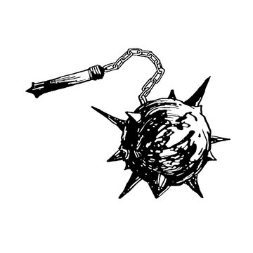 Weapon flail ball, flail, steel weapon