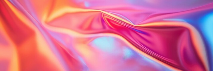 Fototapeta premium a colorful abstract satin fabric with flowing folds and smooth textures creating a captivating visual