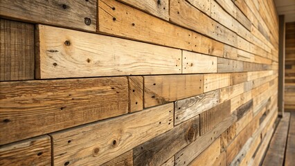 Reclaimed Wood Wall Texture Rustic Weathered Brown and Beige Wooden Planks Background